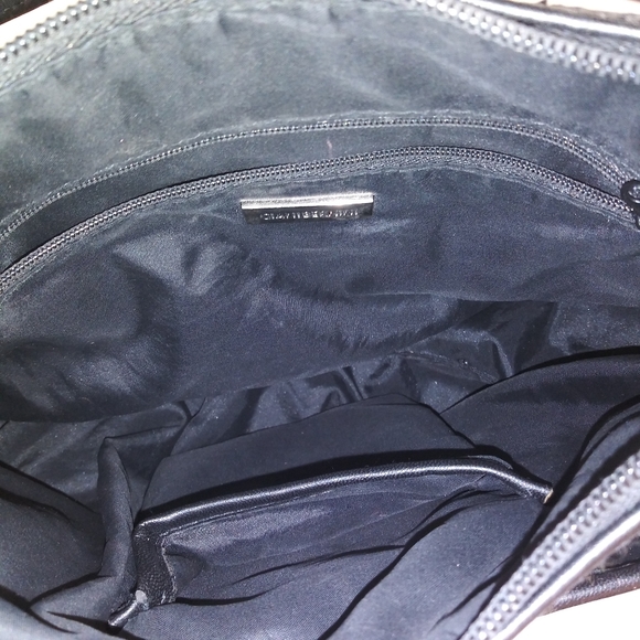 Giani Bernini Gray White Black Trim Handbag - Picture 8 of 16